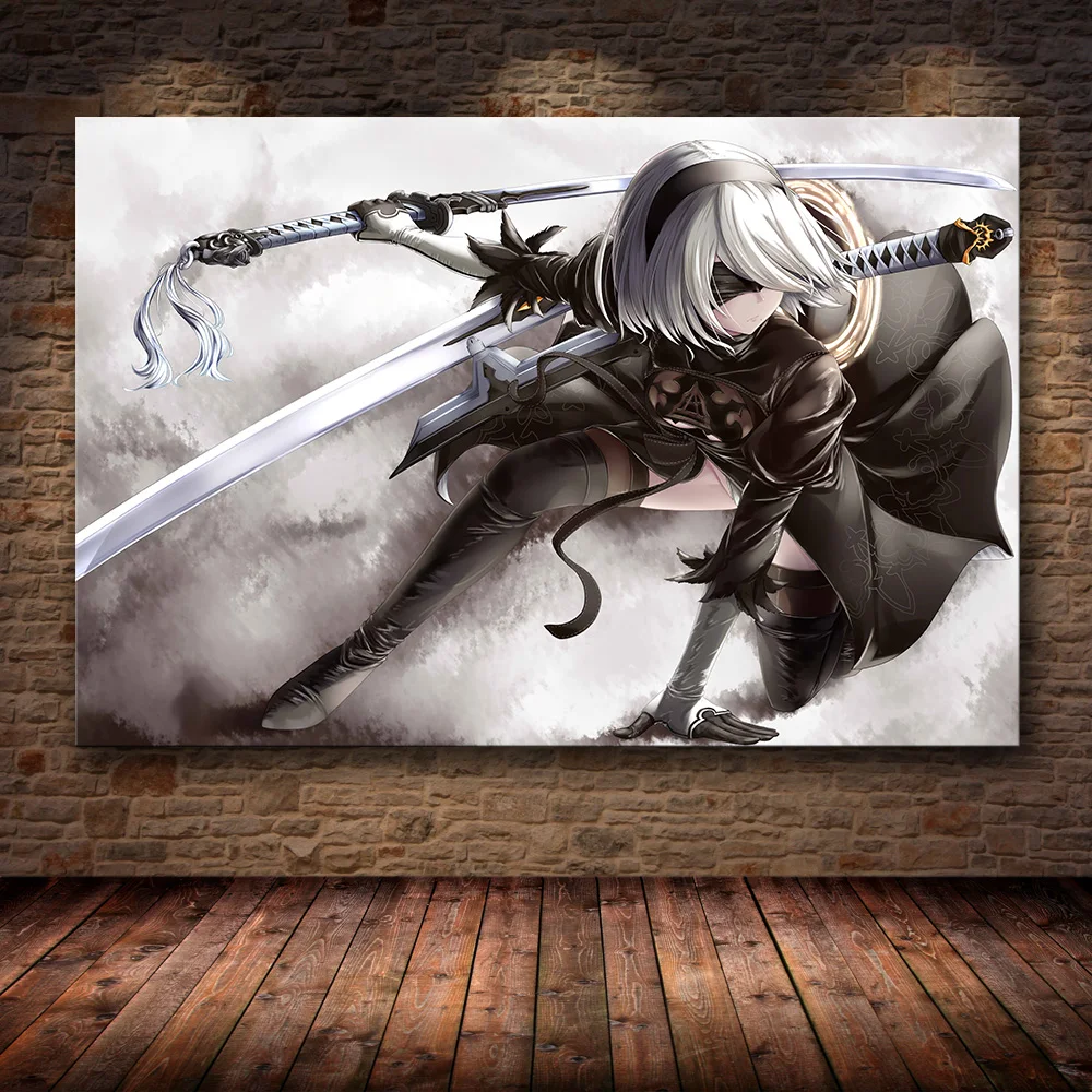 23 Картина для украшения плаката без рамы NieR: Automata на HD холсте, Картина на холсте, художественная настенная живопись, картины на холсте - Цвет: 23