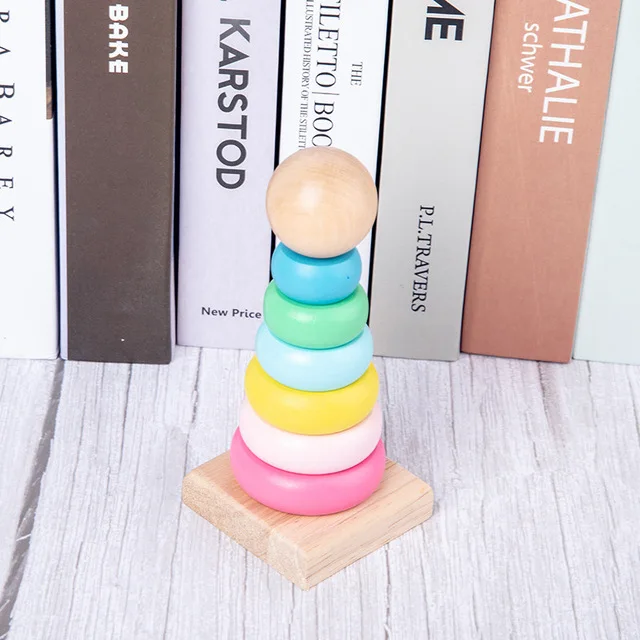 6x14cm Горячая Распродажа, красочные деревянные блоки, детские игрушки, музыкальные детские погремушки игрушки, графические познавательные Ранние развивающие игрушки для детей 0-12 месяцев - Цвет: 6x14cm