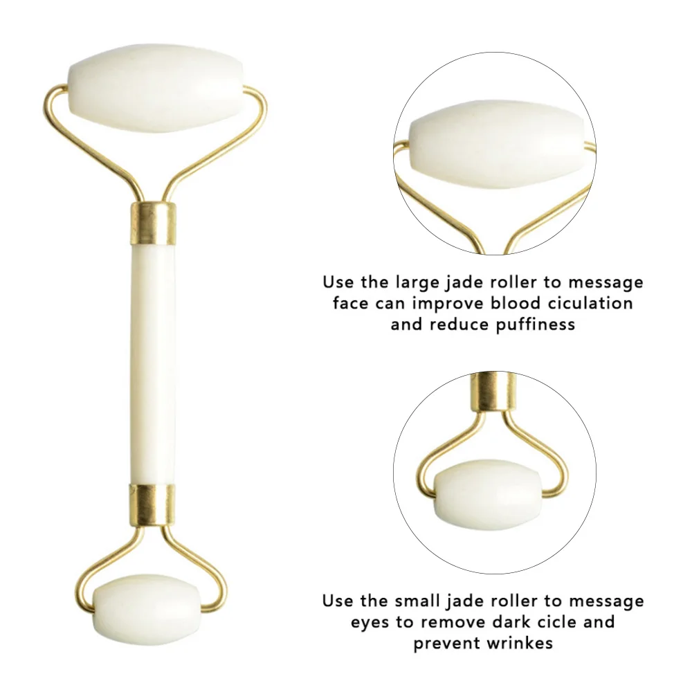

Jade Roller Massager for Face Roller Gua Sha Jade Stone Face Massager Thin Face Lift Anti Wrinkle Facial Skin Care Tools