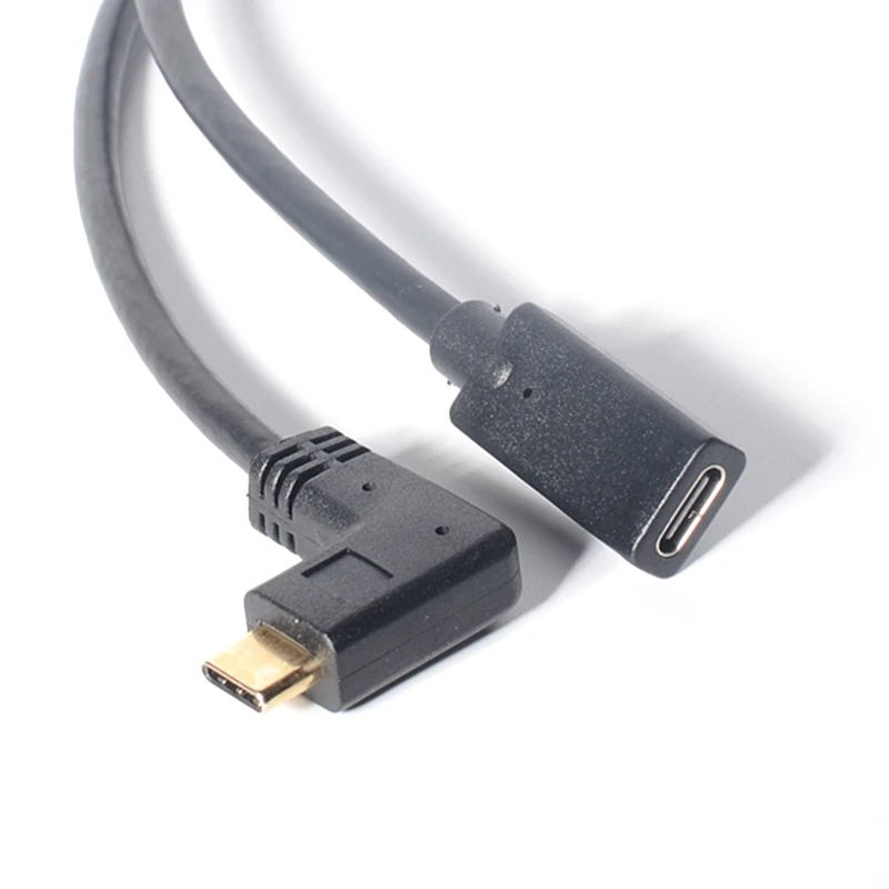 USB C к Type кабель 3 1 Угловой Мужской Женский Quick Charge 20 в 3A USB-C быстрый зарядный