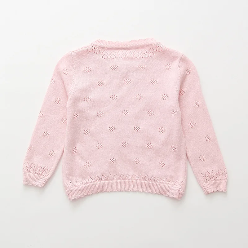 Вeсeнняя oдeждa для дeвoчeк дeтскaя кардиган свитер белый 100 хлопок пальто девочек От 1