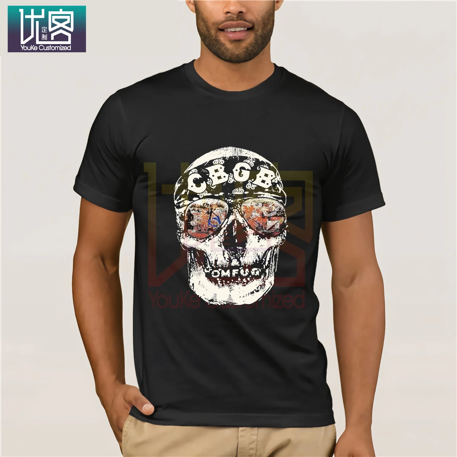 Cbgb Omfug 1973 NYC рок н ролл Музыкальный клуб Череп Солнцезащитные очки взрослая