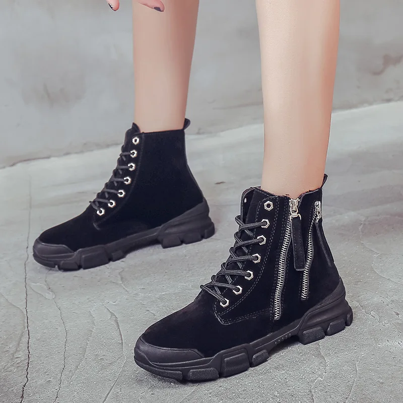 SWYIVY зимние ботинки Женская Тканевая обувь Для женщин 2019 с двух сторон сапоги на