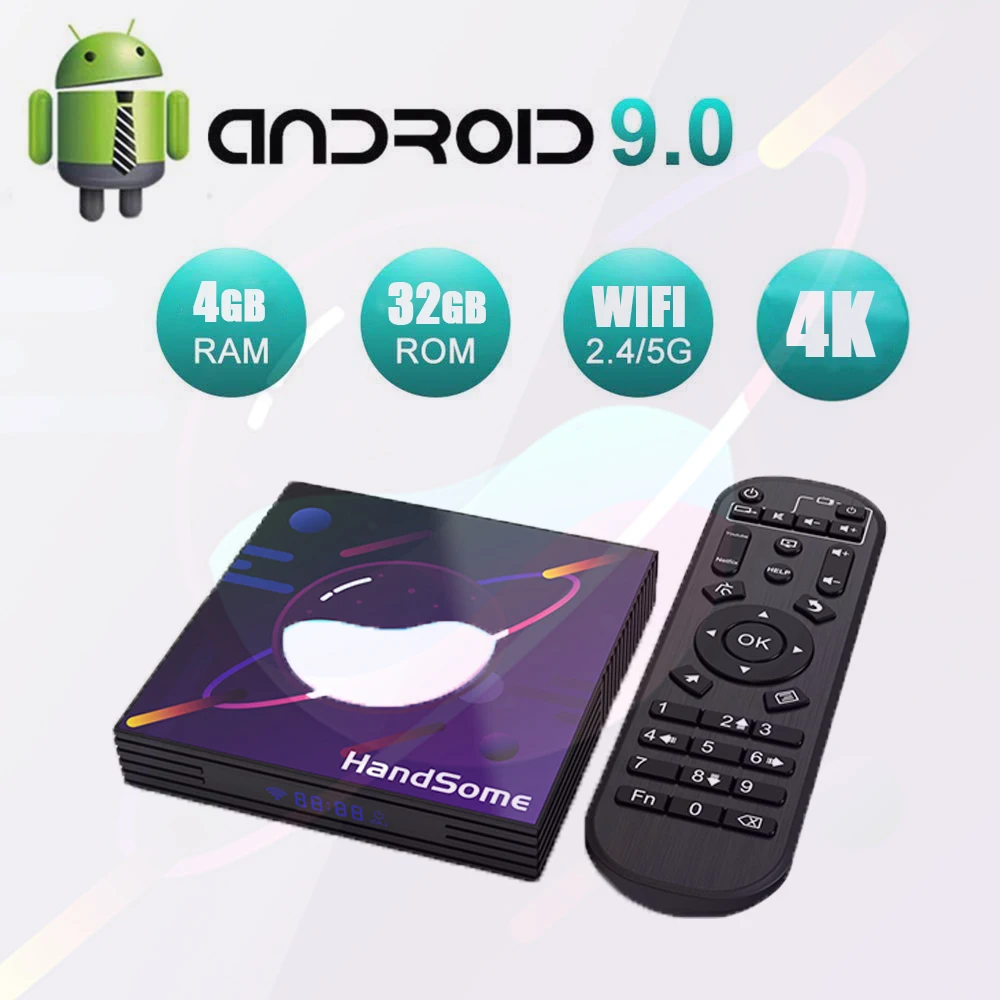 4G 32G A95X R3 медиаплеер Android 9,0 4GB ram 64GB 32GB 4K Smart tv Box RK3318 2,4G/5 GHz Wifi USB3.0 Google Play Netflix Youtube - Цвет: 4G 32G