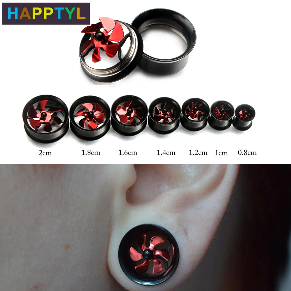 HAPPTYL 1 шт. ветряные мельницы туннели из плоти нержавеющая сталь носилки для ушей