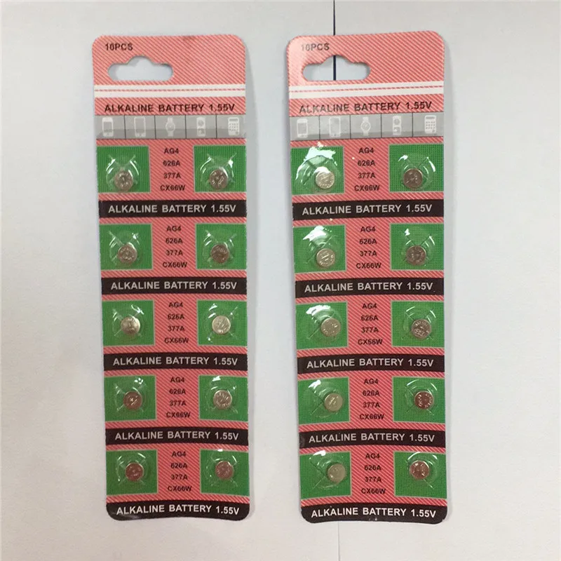 

30pcs AG4 AG 4 377A 377 LR626 SR626SW SR66 LR66 Battery Li-on Button Cell Coin Watch Battery