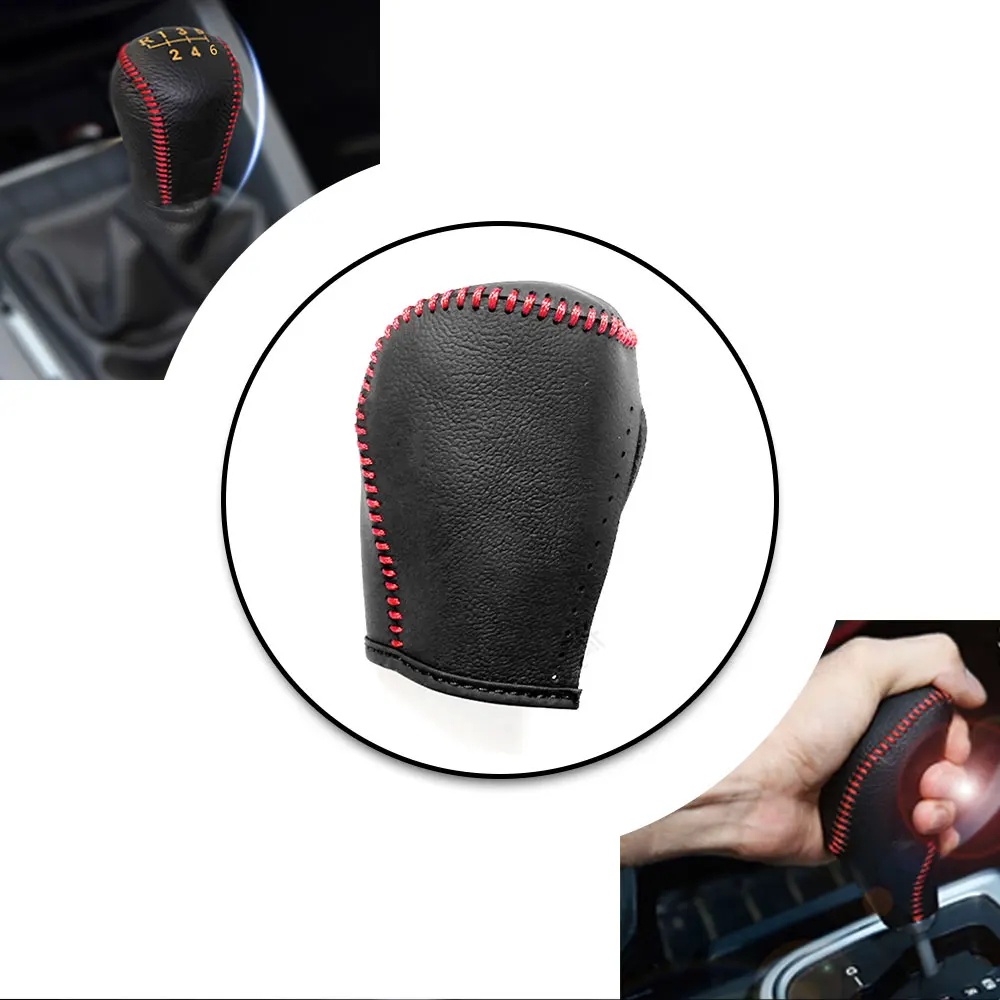 Muchkey кожаный чехол для рычага переключения передач MT VW Tiguan 2012 2013 2014 2015 6 Скорость