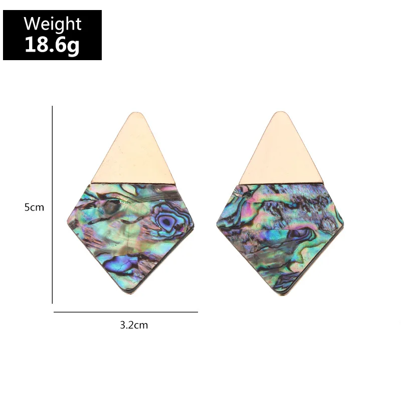 

European American Fashion Geometric Rhombus Stud Earrings Classic Simple Statement Charm Jewelry Gift For Women Earrings Brincos