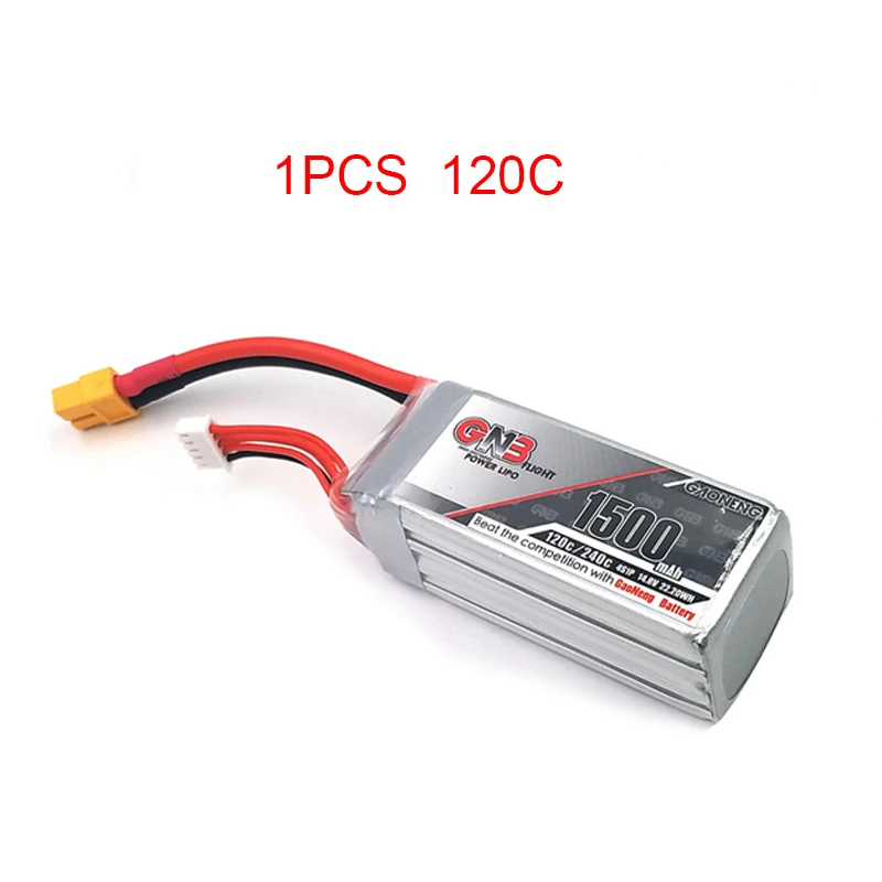 Высокая Скорость RC автомобиль 110C 120c 130C Lipo батарея Gaoneng GNB 14,8 V 1500mAh 4S Lipo батареи модели радиоуправляемого дрона аксессуары для мультикоптера - Цвет: 1pcs 120c