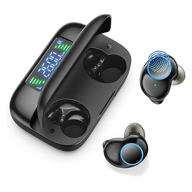 

TWS беспроводные наушники со встроенным микрофоном, шумоподавляющие наушники, 3D стерео наушники с голосовым управлением, спортивные Hi-Fi науш...