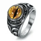 Мужское кольцо в стиле панк с когтями дракона и сглаза из сплава