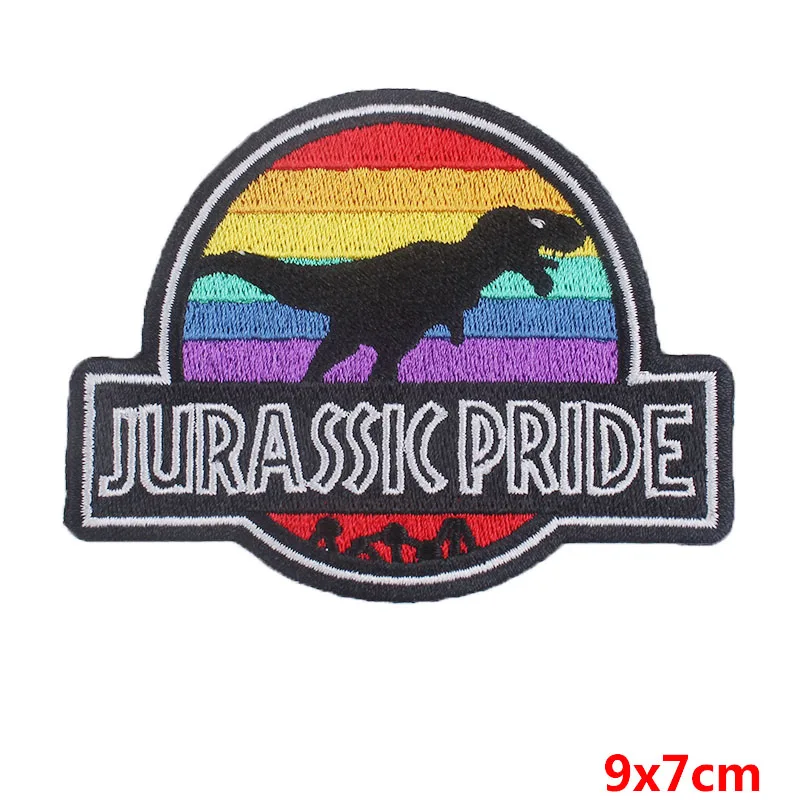 Патчи с вышивкой динозавра в стиле панк | Дом и сад