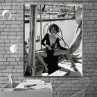 Черно-белая испанская известная актерская Пенелопа Круз холст картина на стену картина для Гостиной Современный художественный плакат без рамки