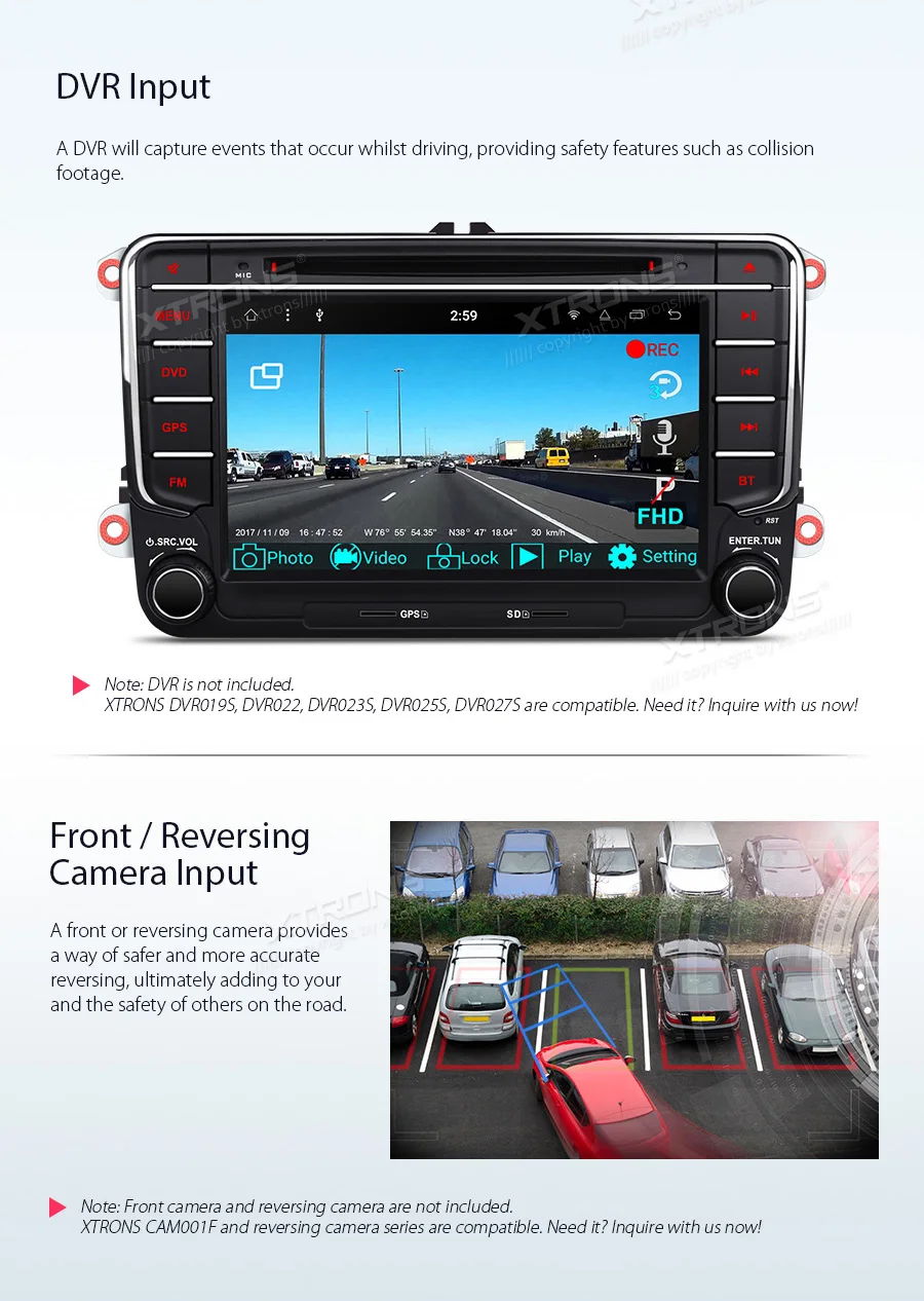 XTRONS " Android 9,0 Восьмиядерный автомобильный dvd-плеер gps для Volkswagen Vento Transporter Multivan Tiguan caddy для сиденья для skoda