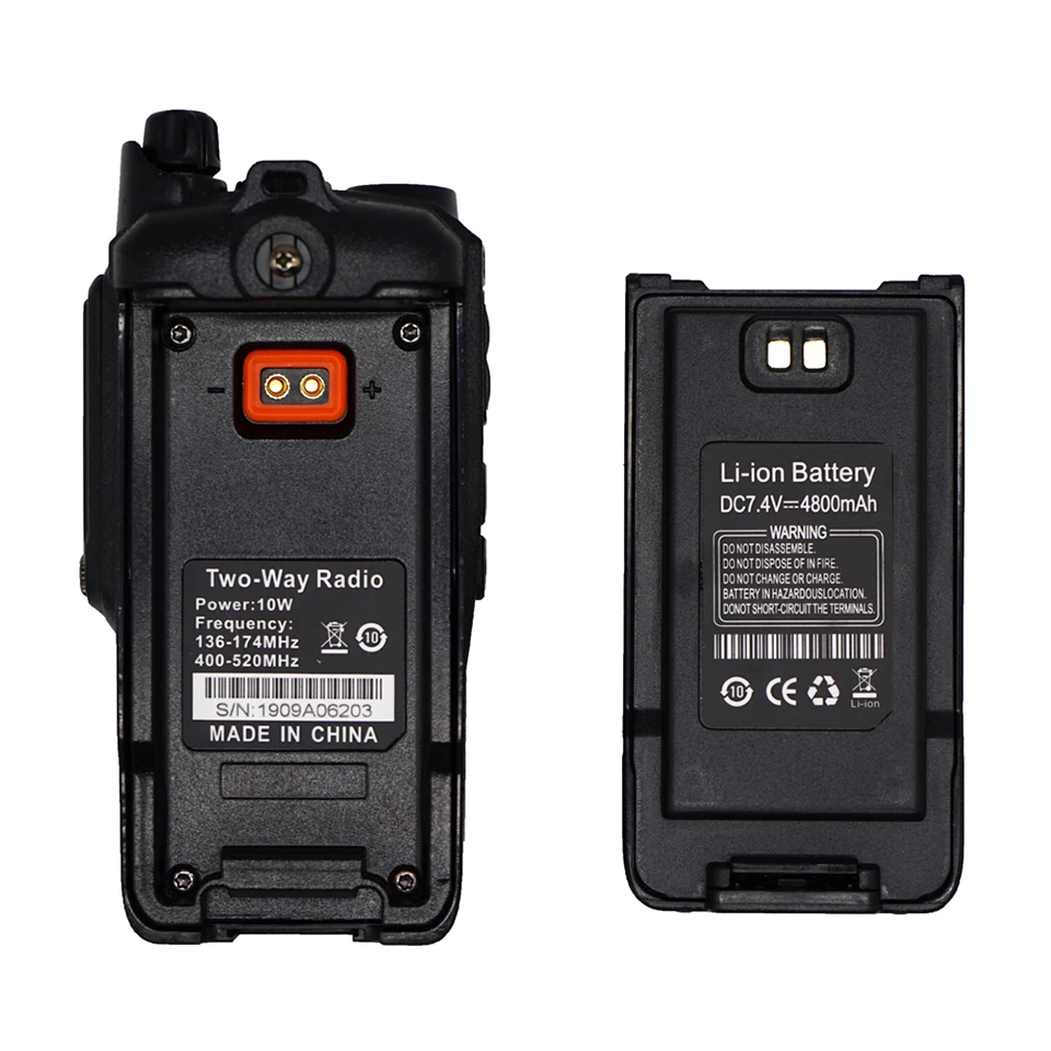 hot 10w baofeng uv 9r plus walkie talkie waterproof uv9r plus dual band portable cb ham radios 9rhp fm transceiver two way radio free global shipping
