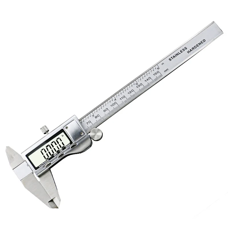 

6 "/ 0-150mm LCD Screen Smooth-gliding Durable Stainless Steel Digital Caliper Electronic Measuring Tool