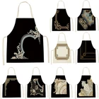 Фартук Кухонный с принтом растений для взрослых, детский, с узором растений, инструменты для уборки, фартук 55-68 см с пользовательским логотипом, для барбекю