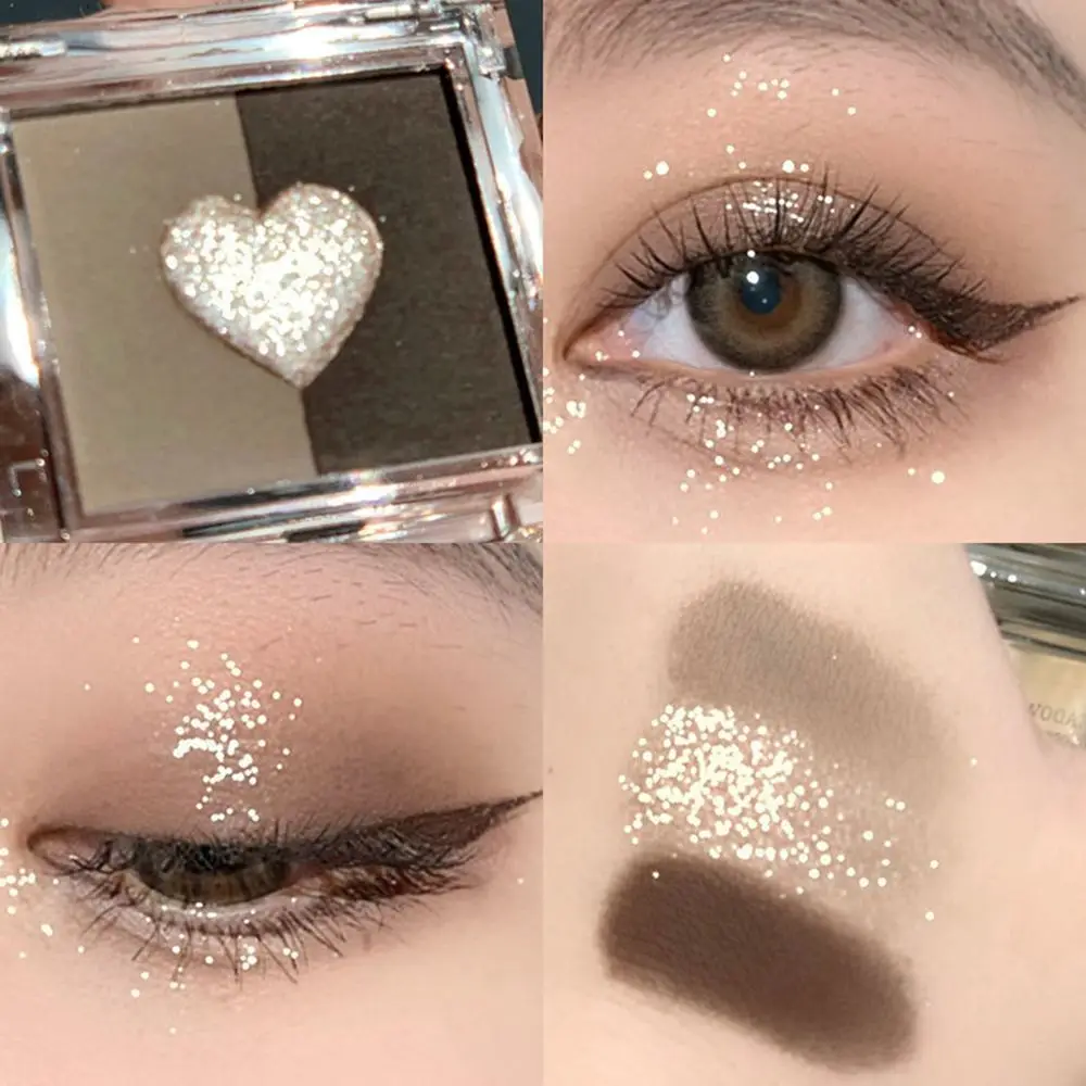 

Unique professional Matte shimmer cosmetic Metallic Glitter eyeshadow Glitter shadow powder Eye shadow Tricolor