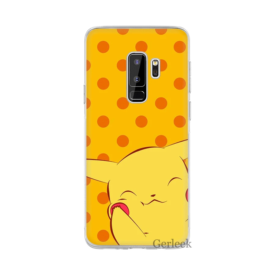 Чехол для телефона для samsung Galaxy M10 M20 M30 M40 S6 S7 край S8 S9 S10 S10e Plus Note 8 9 S3 S4 S5 твёрдая обложка с рисунком Пикачу - Цвет: H1