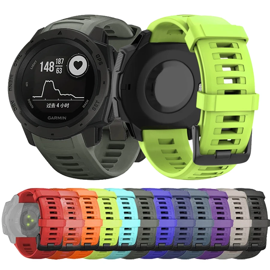 

Silicone Watch Band Strap for Garmin Instinct/Esports/Tide/Solar Smart Watch Replacement Band Wristband Wrist Smart watch Strap