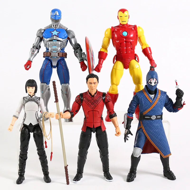 

Оригинальная экшн-фигурка Shang Chi Death дилера сялина Железного человека Капитана Америка Коллекционная модель игрушки 5 шт./компл.