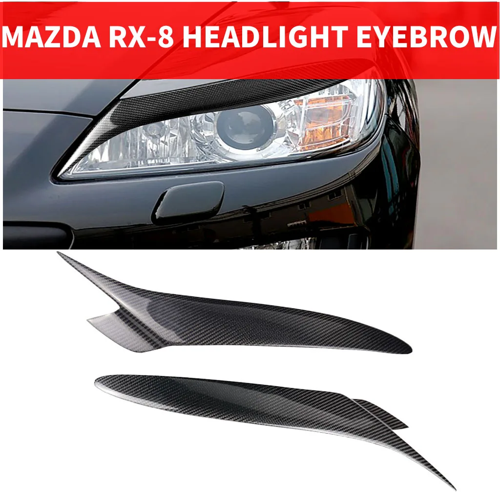 2 шт. автомобильный Стайлинг настоящие Углеродные волокна фары для бровей Веки