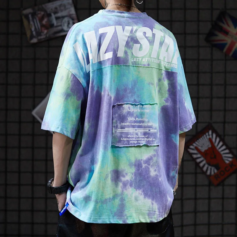 Футболка мужская с забавным принтом уличная одежда свободная повседневная