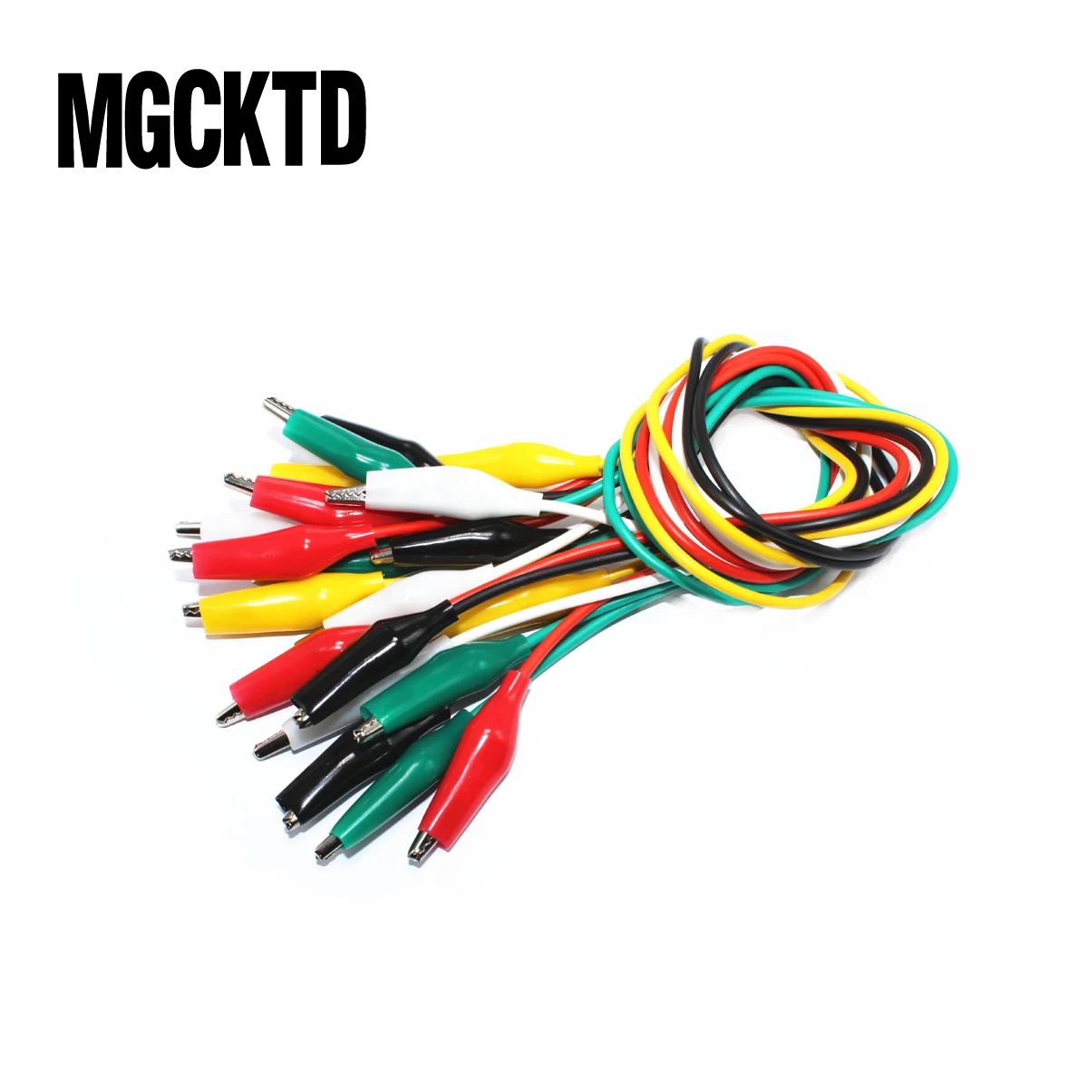 10 шт./лот зажим аллигатора с проводом 50 см Интегральные схемы | Электронные