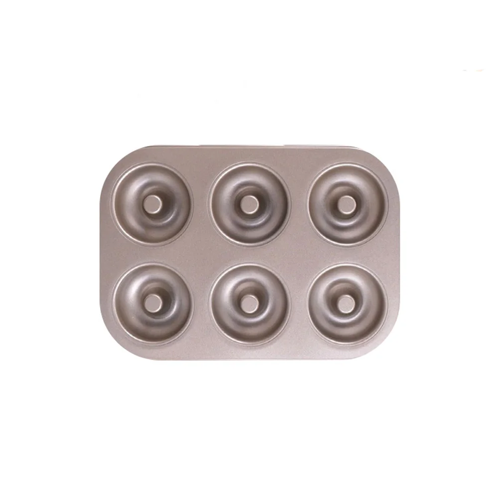 

DIY 6 Cups Muffin Cake Mould Metal Cupcake Mold Non-Stick Donut Baking Pan Tool