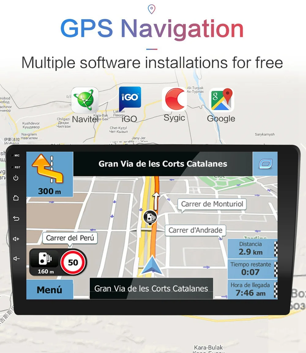 Автомагнитола 9/10 1 дюйм 2 Din Android 9 0 мультимедийный плеер автомобильное радио GPS