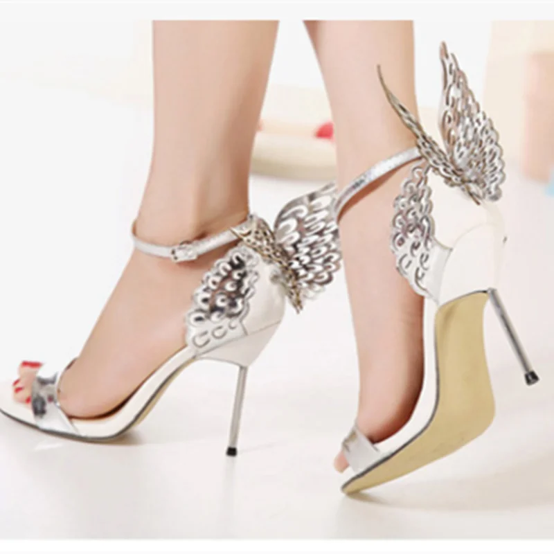 Женские модельные туфли Модные босоножки на тонком высоком каблуке с открытым