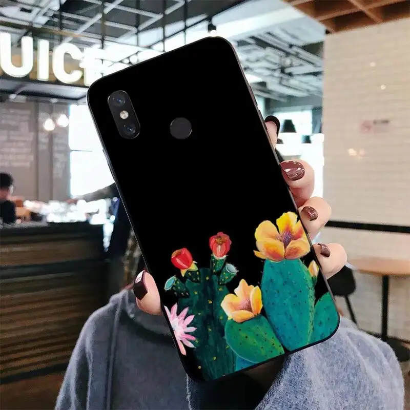 FHNBLJ Роскошный чехол для телефона с изображением кактуса растения Xiaomi mi 5 6 8 9 10 lite