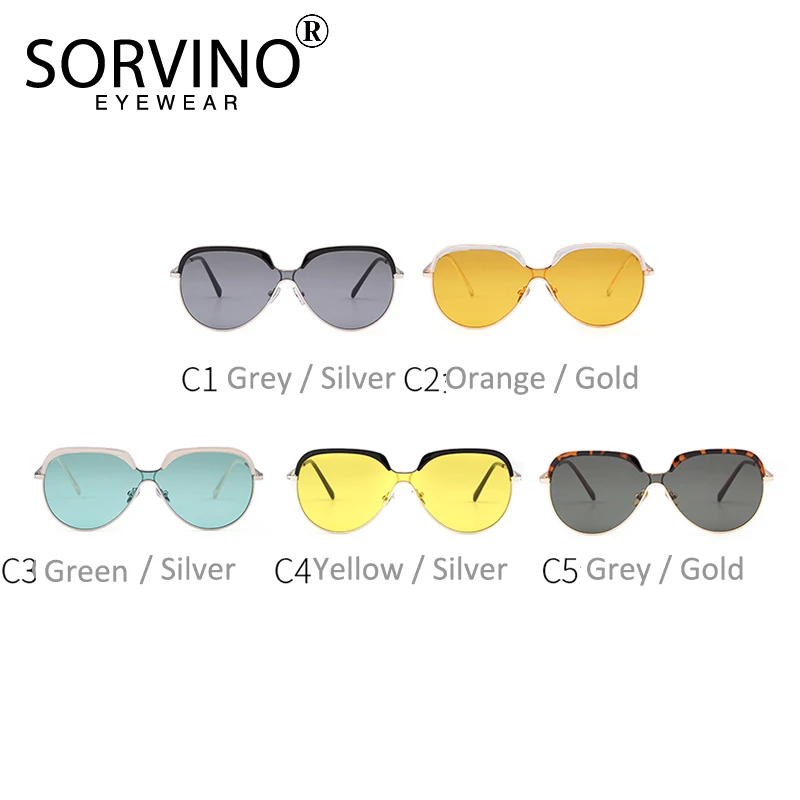 Мужские и женские Винтажные Солнцезащитные очки SORVINO в стиле пилота модель 2020
