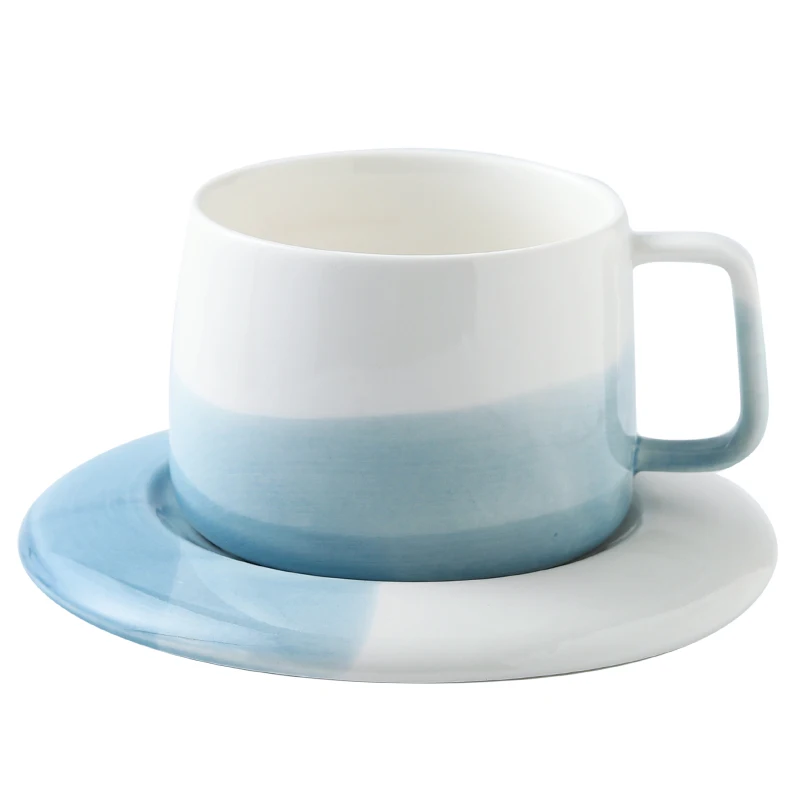 Набор керамических кофейных чашек RHE 200 м сине розового цвета столовые приборы