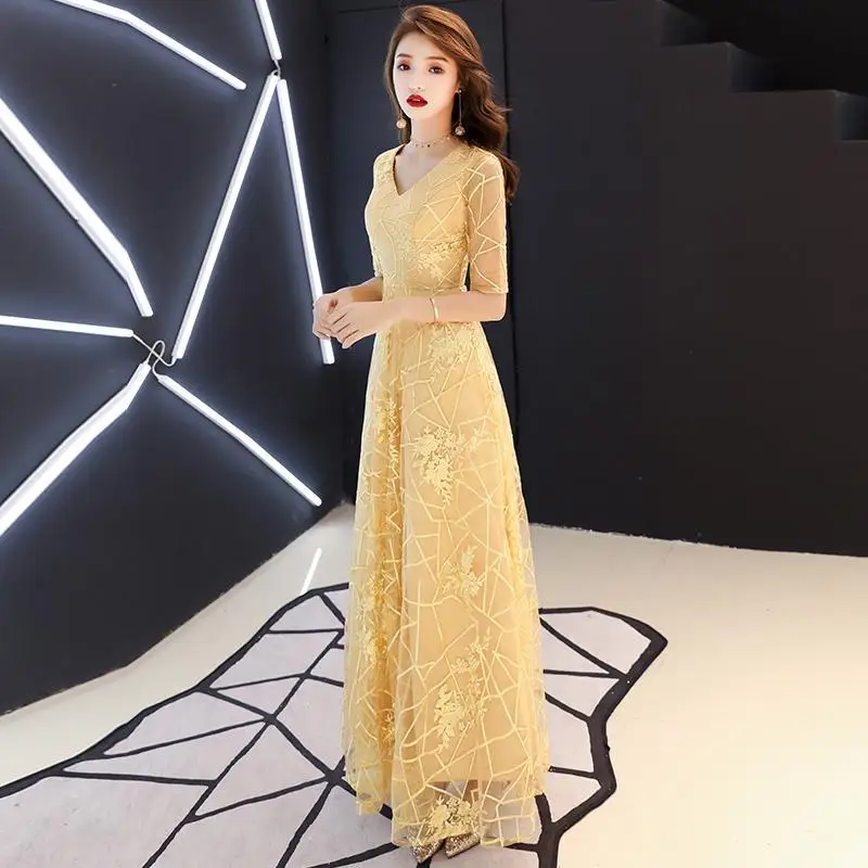 Золотистое свадебное платье новинка 2019 атласное длинное вечернее на шнуровке