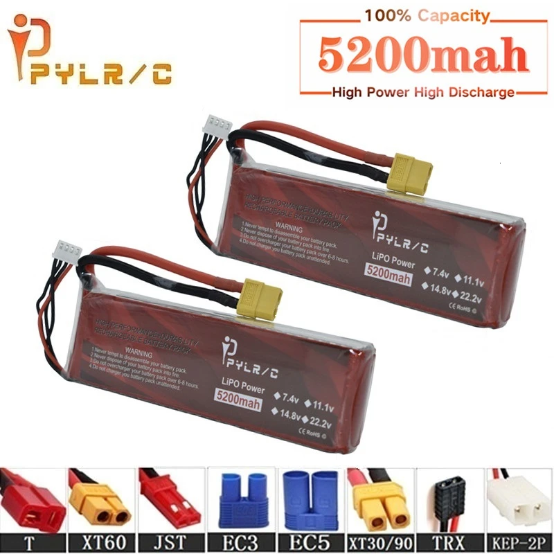 Высокая скорость 14 8 v 5200mAh литий полимерный Батарея для радиоуправляемого