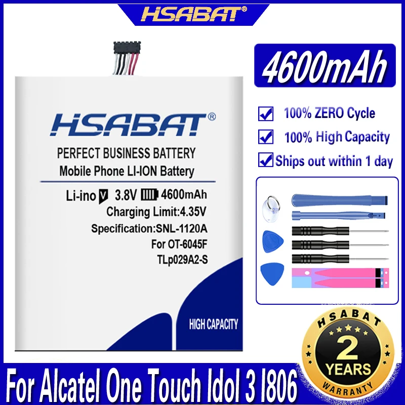 HSABAT 4600mAh TLp029A2 TLP029A2-S аккумулятор для Alcatel One Touch Idol 3 I806 TLp029AJ OneTouch Pop 5 &quotOT-5025 |