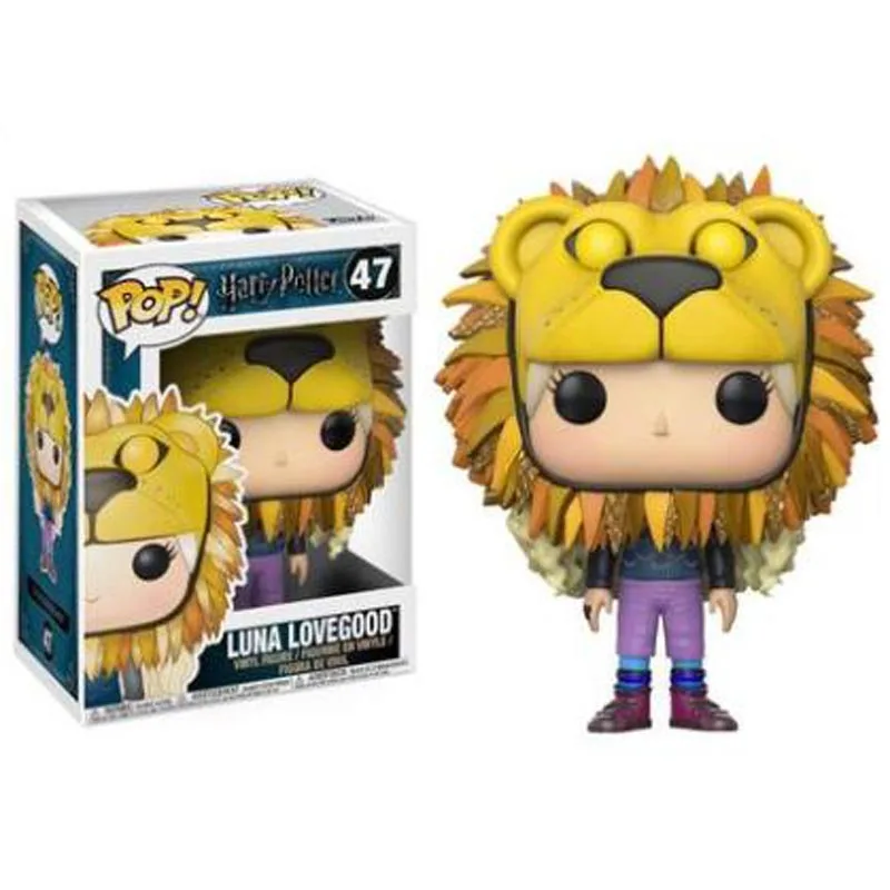 Funko Pop Гарри Поттер серия 47 Луна Лавгуд с Львом плащ коллекционные игрушки - Color: 47 With Box