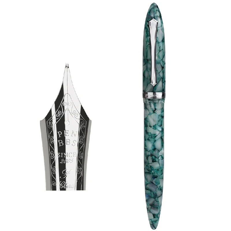 

Перьевая ручка PENBBS 480 из акрила с иридиевым наконечником, серебряный зажим 0,5 мм, чернильная ручка для офиса и бизнеса