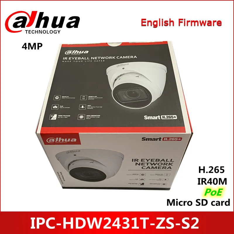 Dahua IP камера IPC HDW2431T ZS S2 4MP WDR IR Eyeball сетевая Поддержка POE starlight обновленная версия