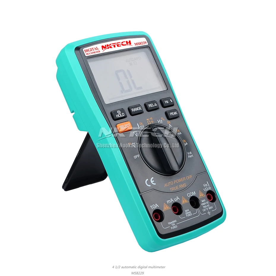 Цифровой мультиметр NKTECH MS8229 Ture RMS 19999 автоматический диапазон температур частота