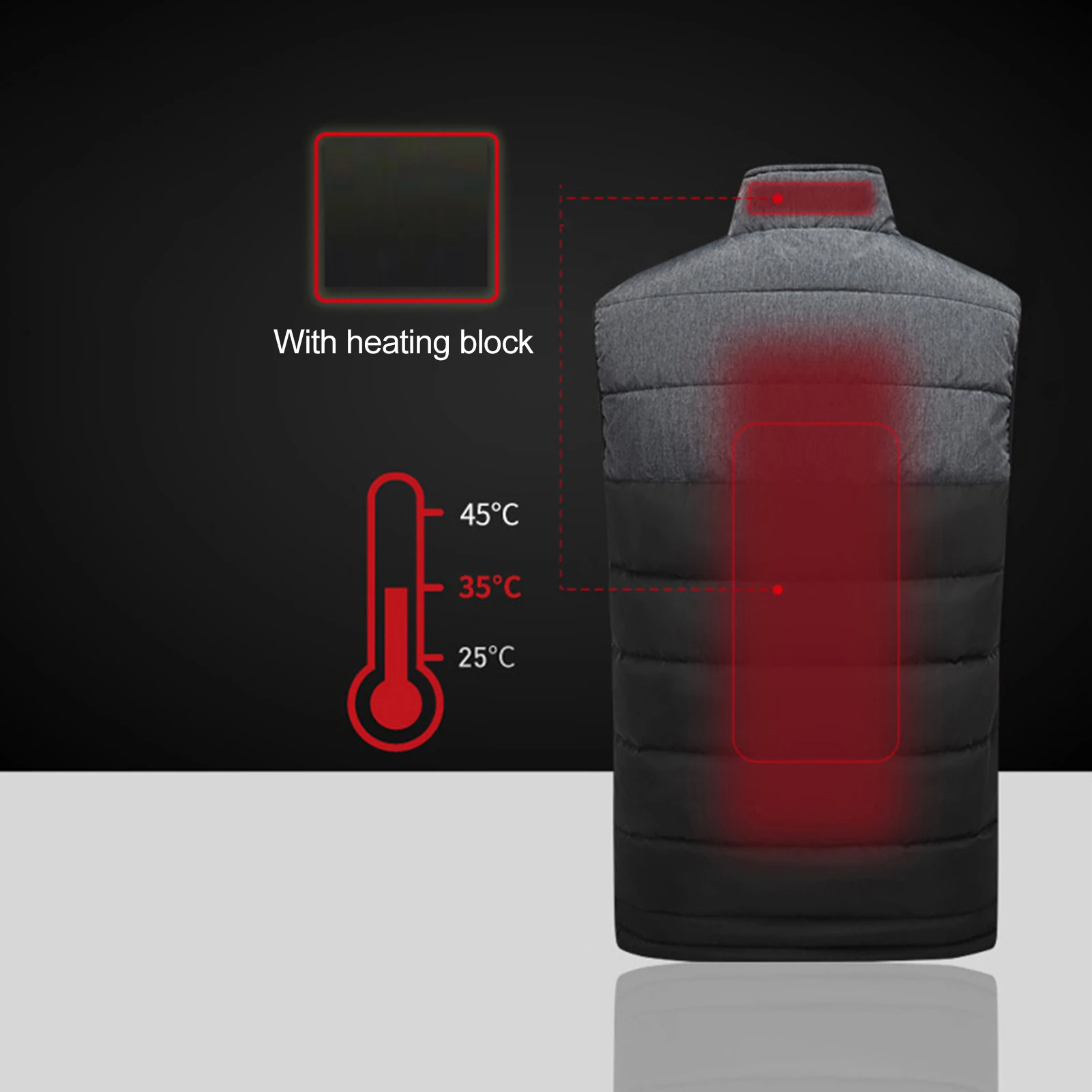 

Men Heated vest Smart heating Cotton Vest USB Infrared Electric Heating Vest Women Outdoor Thermal Winter Warm Jacke Motorcycle