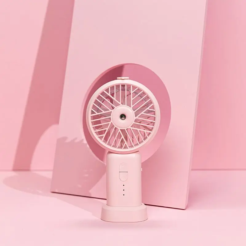

2 in 1 Mini Handheld USB Fan Air Conditioner Cooler 3 Speed Settings Humidifier