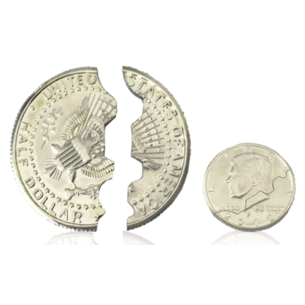 Монета укуса четверть фокуса монеты без монет иностранных валют восстановленная