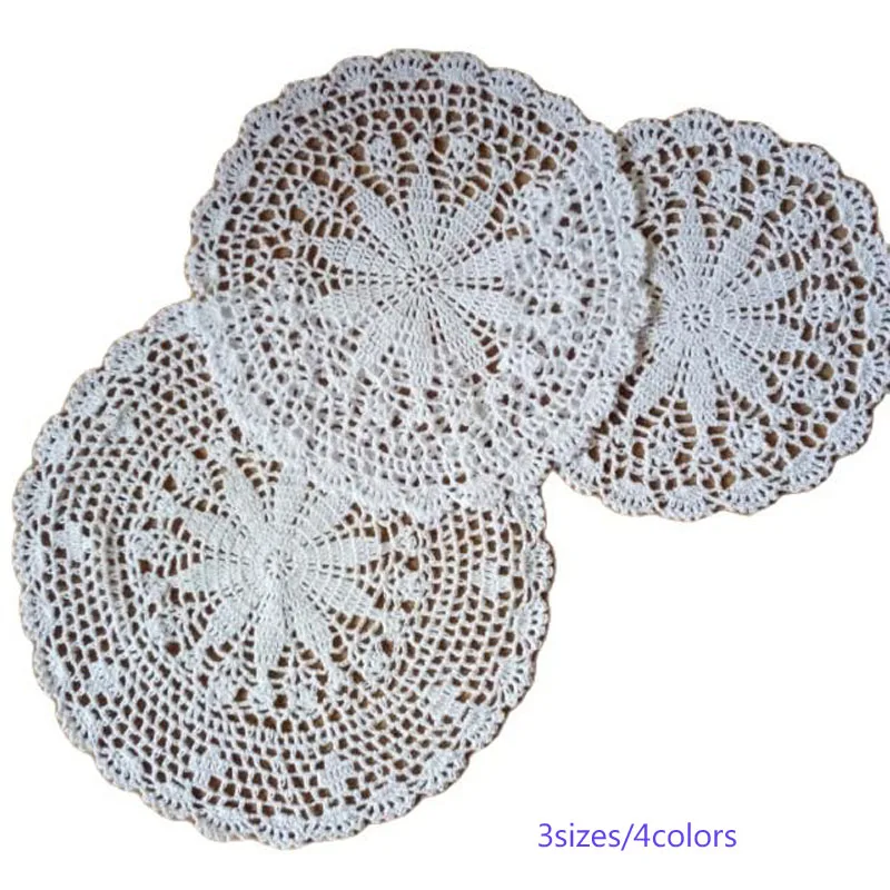 Modern lace cotton crochet Placemat coffee Table place Mat cloth Doily Cup drink tea Coaster mug wedding Christmas Pad kitchen Дом и сад
