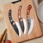 Кованый нож для мяса, кухонный шеф-нож для мяса из нержавеющей стали, для выживания на природе, охоты