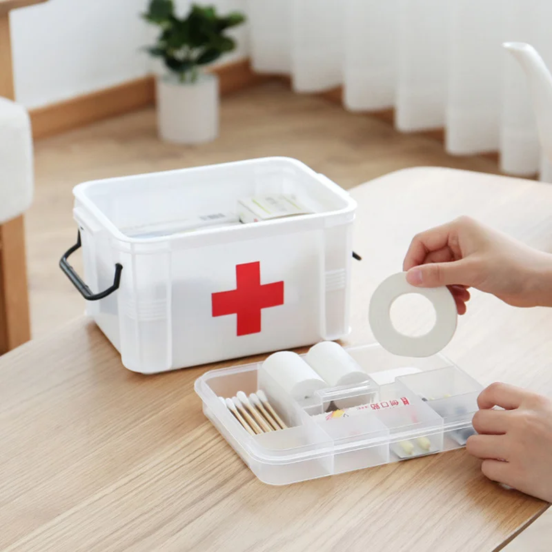 Пластиковый контейнер для таблеток 2 слоя домашнего использования аптечка