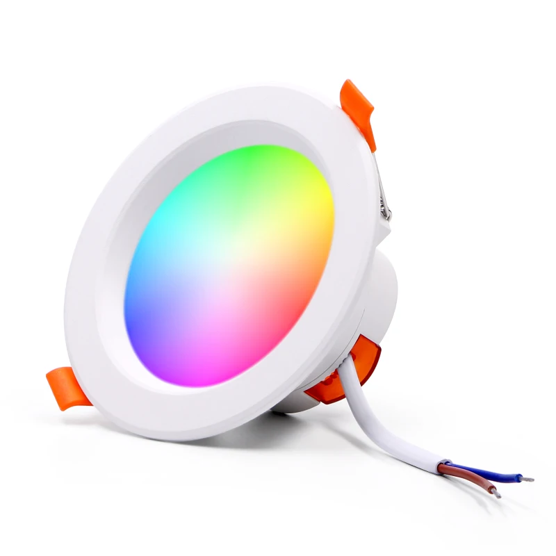 ZigBee-Lámpara Led inteligente con atenuación de punto redondo, luz de 5W, 7W, 9W, cambio de Color de AC110-250V, RGB + W + C, funciona con Alexa