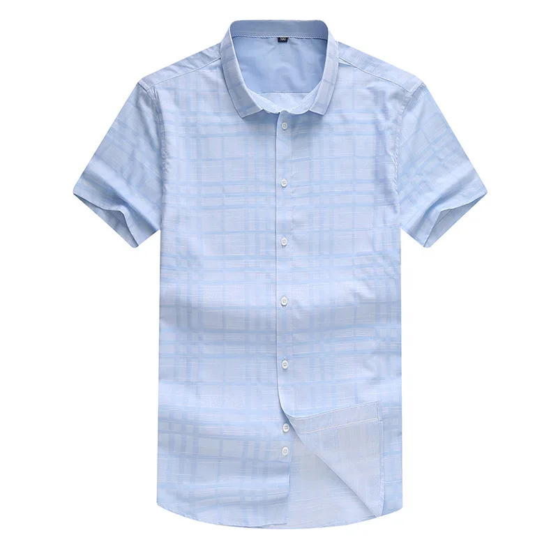 

plus Size 9XL men plaid short sleeved shirt 8XL 7XL Big and Tall half sleeve shirt young Big man XL 5XL special fertilizer