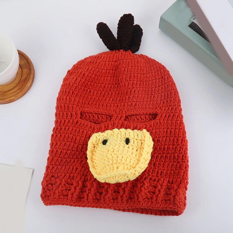 Милая забавная маска для лица вязаная креативная шапка грабителя Лыжная